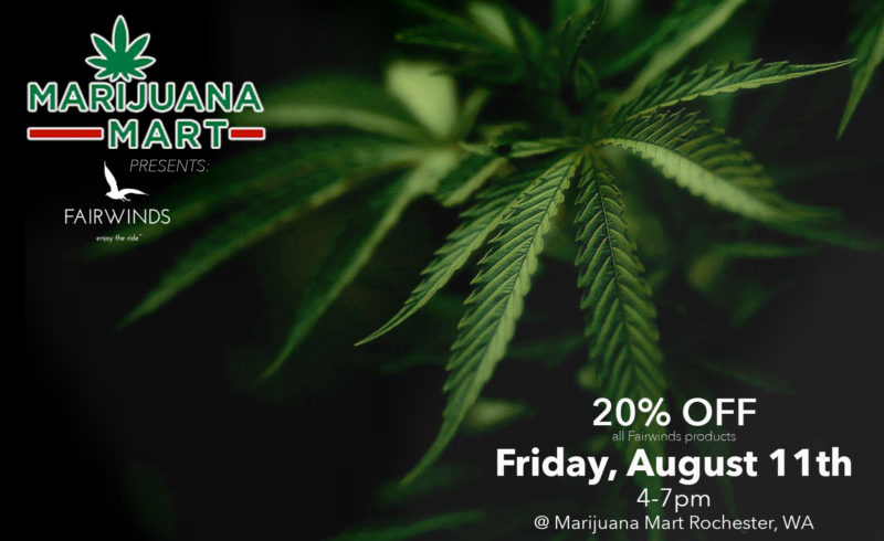 Fairwinds Vendor Day Flyer Featuring Cannabis Plants
